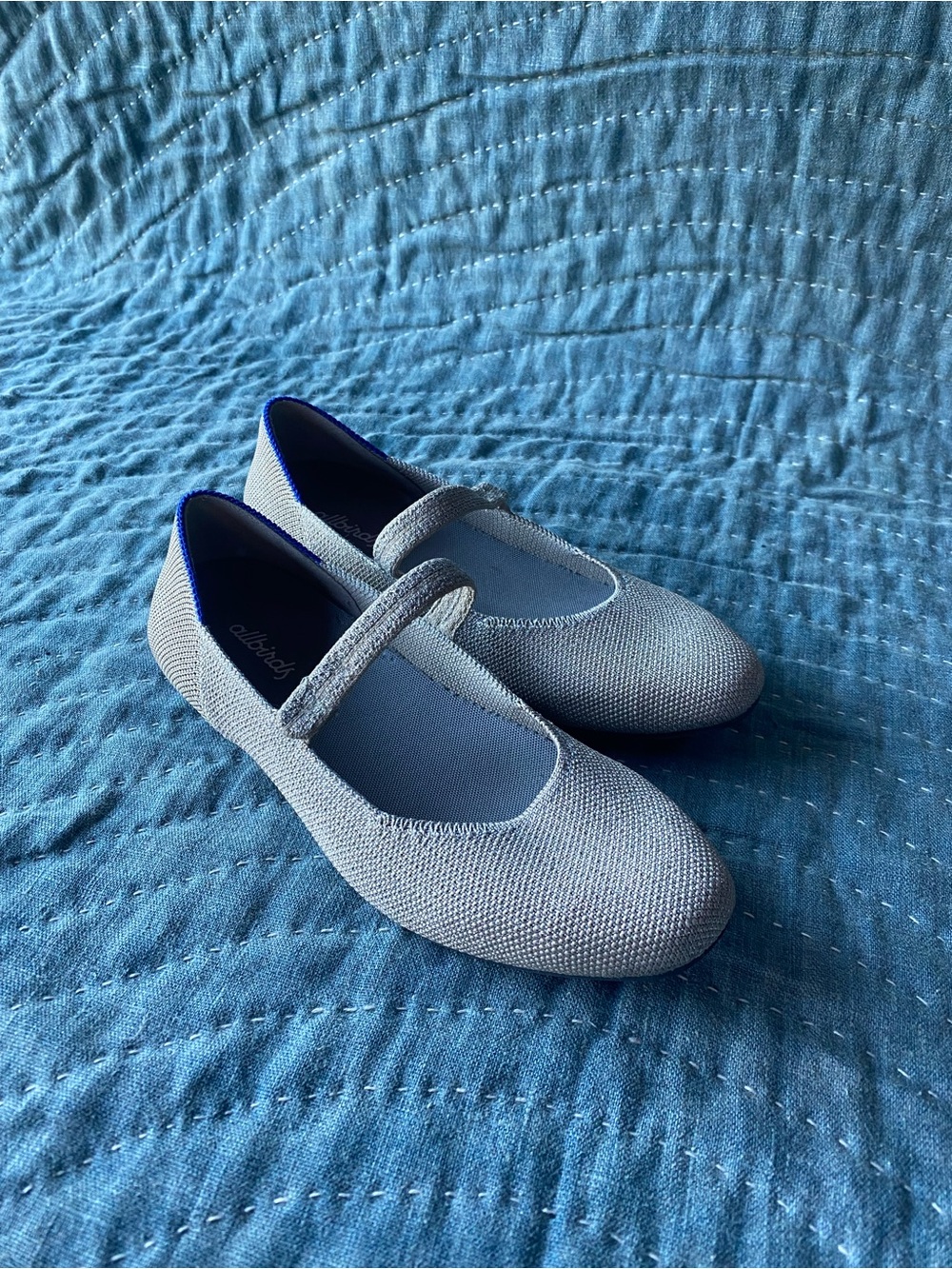 Rothy's Mary Jane Flats Metallic W5 + Allbirds Insoles